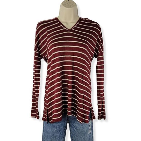 Hippie Rose Striped Hooded Long Sleeve Small Jrs. - Picture 1 of 3
